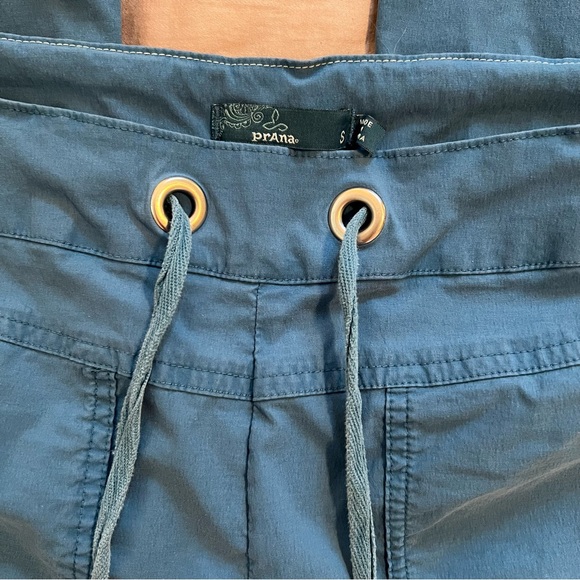 Prana Blue Cropped Pants with Drawstring - Picture 2 of 5
